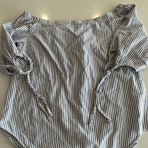 Off the shoulder stripped top
